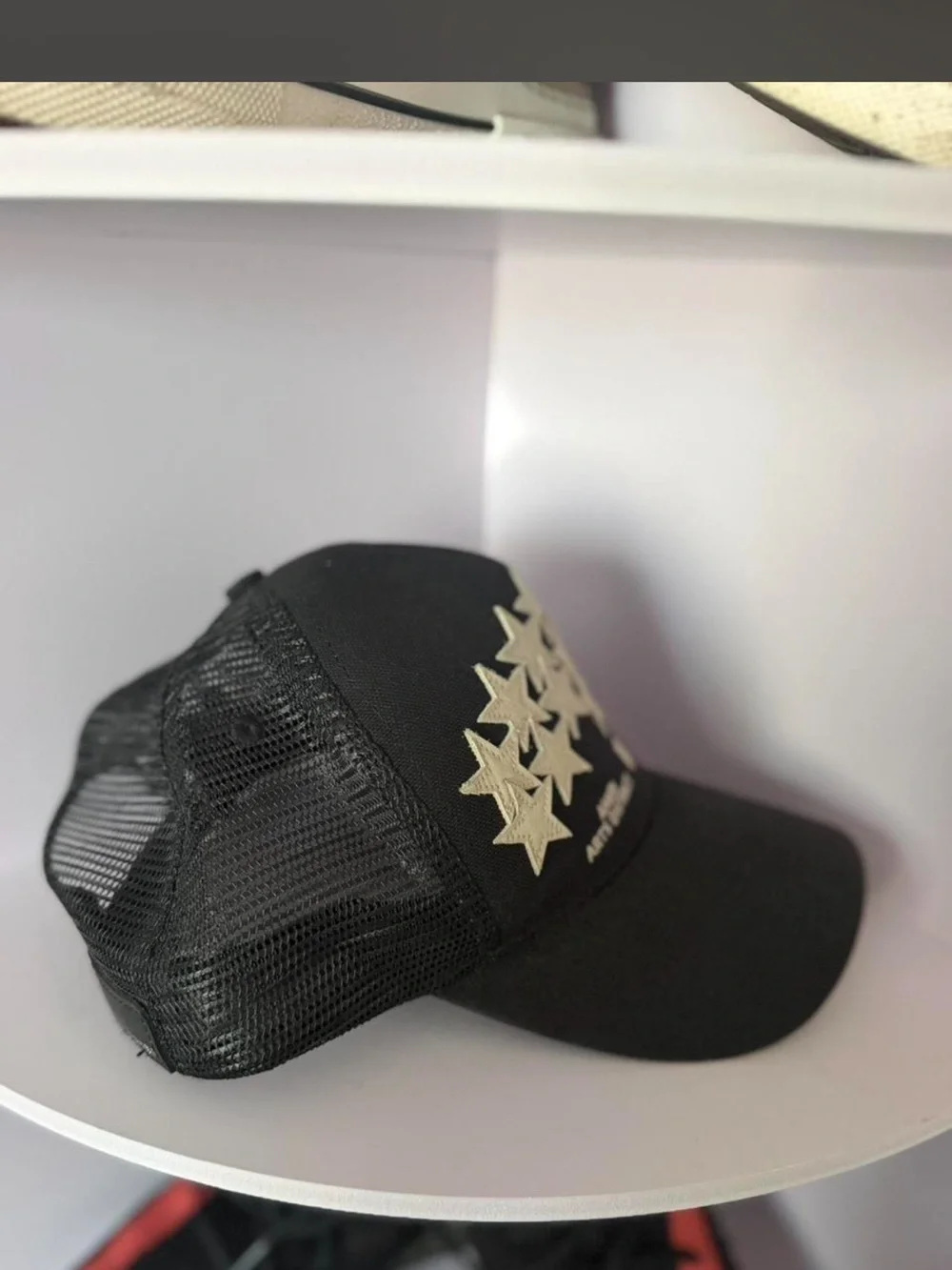 AMIRI Black trucker hat